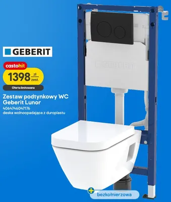 Zestaw podtynkowy WC Geberit Lunor promocja w Castorama