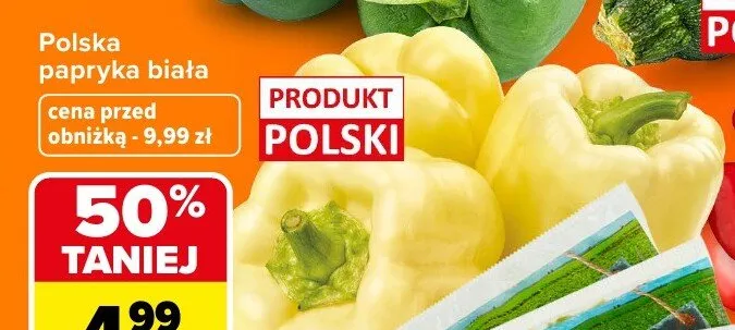 Papryka biała polska promocja w Carrefour Market