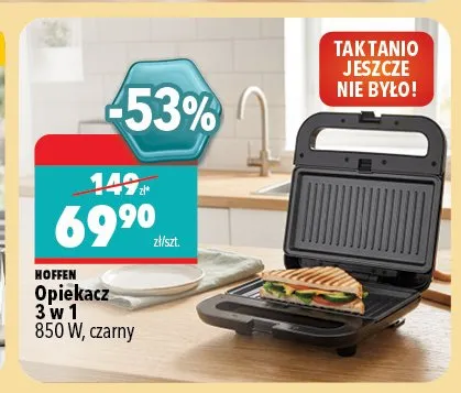 Opiekacz 3 w 1 Hoffen promocja w Biedronka Home