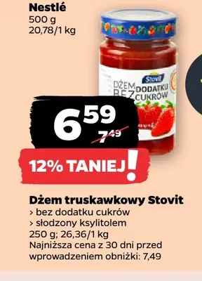 Dżem truskawkowy Stovit promocja w Netto