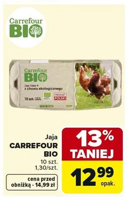 Jaja Carrefour Bio promocja w Carrefour