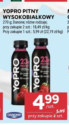 Jogurt pitny wysokobiałkowy YoPRO promocja w Stokrotka