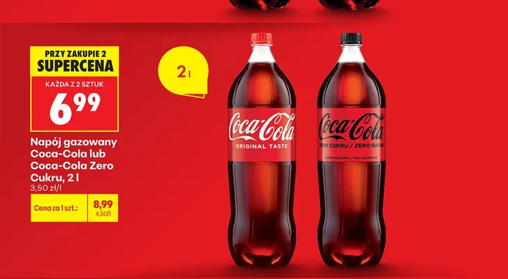 Napój gazowany Coca-Cola Zero Cukru promocja w Biedronka