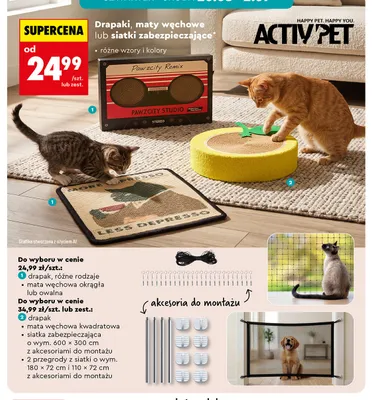Mata węchowa kwadratowa Activ'Pet promocja w Biedronka