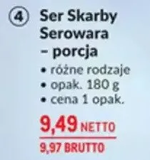 Ser Skarby Serowara - porcja różne rodzaje promocja w Makro