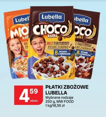 Płatki zbożowe Lubella Choco Kulki promocja w Chorten