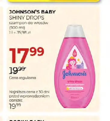 Szampon do włosów Johnson's Baby Shiny Drops promocja w Drogerie Jawa