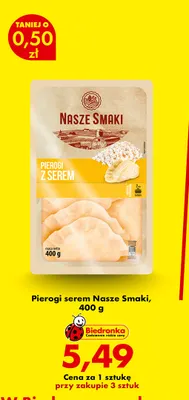 Pierogi serem Nasze Smaki promocja w Biedronka
