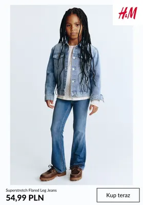 Jeansy Superstretch Flared Leg H & M promocja w H&M