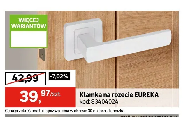 Klamka na rozecie Eureka promocja w Leroy Merlin