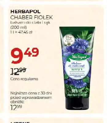 Balsam do ciała i rąk Chaber Fiołek Herbapol promocja w Drogerie Jawa