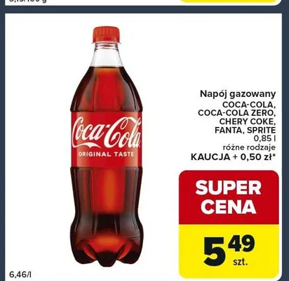 Napój gazowany Coca-Cola Zero promocja w Globi