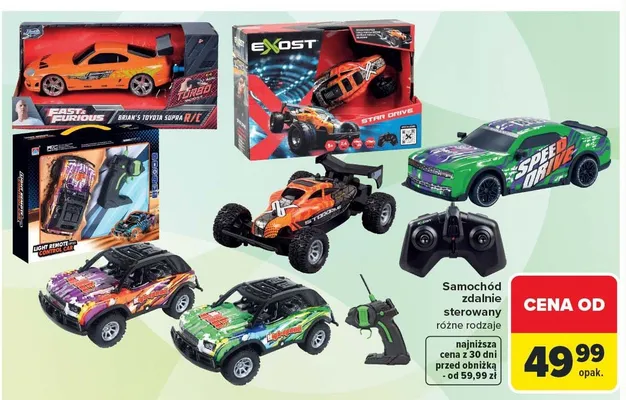 Samochód zdalnie sterowany różne rodzaje promocja w Carrefour