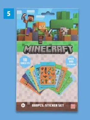 Zestaw 800 naklejek Minecraft promocja w Lidl