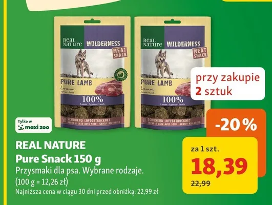 Przysmaki dla psa Real Nature Pure Snack promocja w MAXI ZOO
