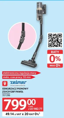 Odkurzacz pionowy ZSVC912BF Pawel Zelmer promocja w Selgros