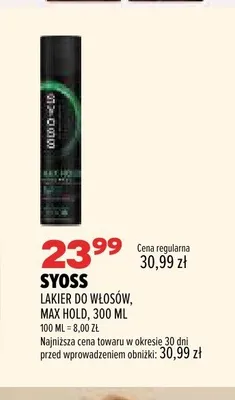 Lakier do włosów Syoss Max Hold promocja w Drogerie Natura
