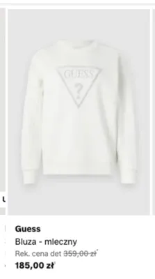 Bluza Guess mleczny promocja w Lounge by Zalando