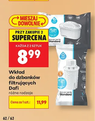 Wkład do dzbanków filtrujących Dafi promocja w Biedronka