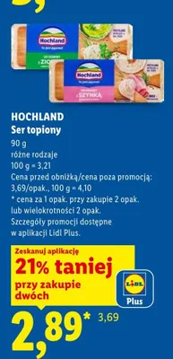 Ser topiony z szynką Hochland promocja w Lidl