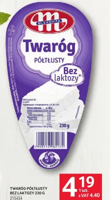 Twaróg półtłusty bez laktozy Mlekovita promocja w Selgros
