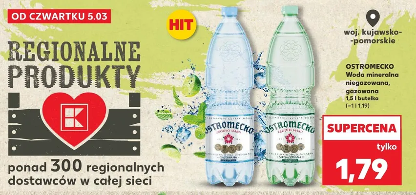 Woda mineralna niegazowana, gazowana promocja w Kaufland