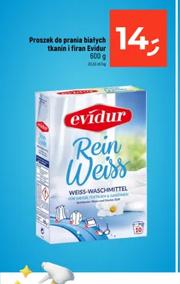 Proszek do prania białych tkanin i firan Evidur promocja w Dealz