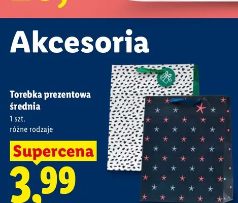 Torebka prezentowa średnia promocja w Lidl