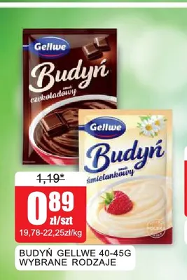 Budyń Gellwe śmietankowy promocja w Bingo