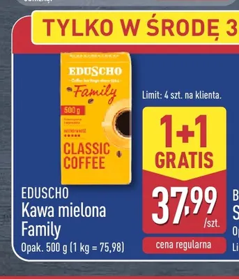 Kawa mielona Family Eduscho promocja w Aldi