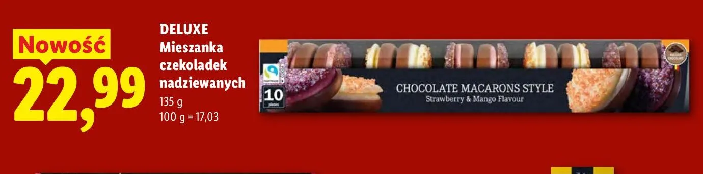 Mieszanka czekoladek nadziewanych Deluxe promocja w Lidl