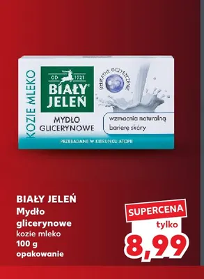 Mydło glicerynowe kozie mleko Biały Jeleń promocja w Kaufland