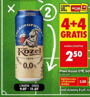 Piwo bezalkoholowe Kozel promocja w Biedronka