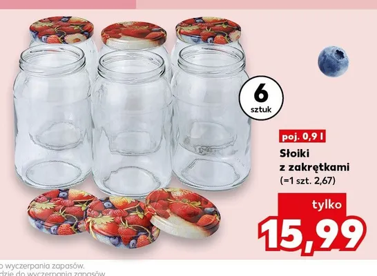 Słoiki z zakrętkami 0,9 l Kaufland promocja w Kaufland