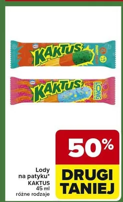 Lody na patyku Kaktus promocja w Carrefour Express