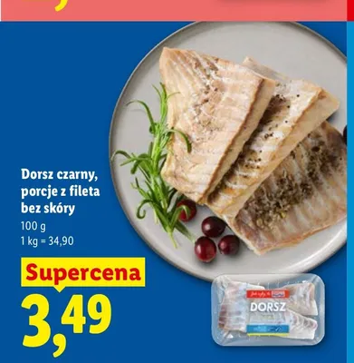 Dorsz czarny porcje z fileta bez skóry promocja w Lidl