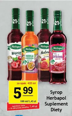 Syrop o smaku malinowym Herbapol promocja w Gram Market