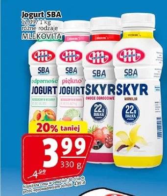 Jogurt SBA Mlekovita promocja w Prim Market