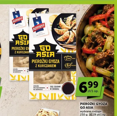 Pierożki Gyoza z warzywami Konspol Go Asia promocja w Groszek