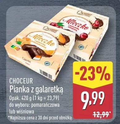 Pianka z galaretką pomarańczowa Choceur promocja w Aldi