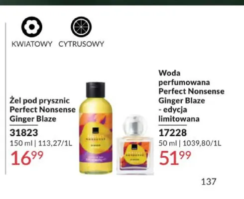 Woda perfumowana Perfect Nonsense Ginger Blaze edycja limitowana promocja w AVON