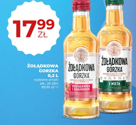 Wódka Żołądkowa Gorzka Truskawka z rabarbarem promocja w Duży Ben
