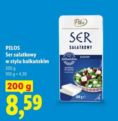Ser sałatkowy w stylu bałkańskim Pilos promocja w Lidl