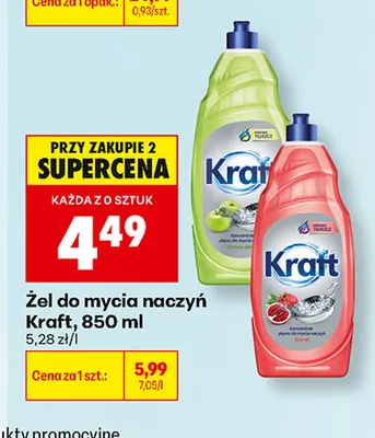 Żel do mycia naczyń Kraft promocja w Biedronka