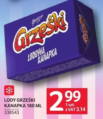 Lody grzeski kanapka promocja w Selgros
