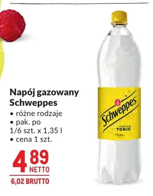 Napój gazowany Schweppes promocja w Makro