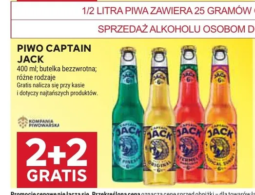 Piwo Captain Jack Original promocja w Stokrotka