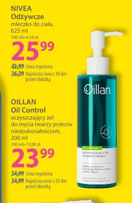 Oczyszczający żel do mycia twarzy Oillan Oil Control promocja w Hebe
