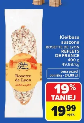 Kiełbasa suszona Rosette de Lyon Reflets de France promocja w Carrefour