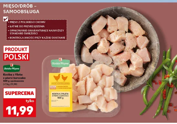 Kostka z fileta z piersi kurczaka Stoisko Mięsne promocja w Kaufland